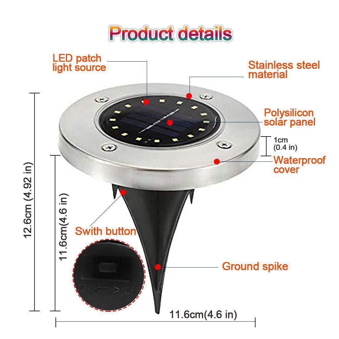 Solar Powered Floor Path LED Light