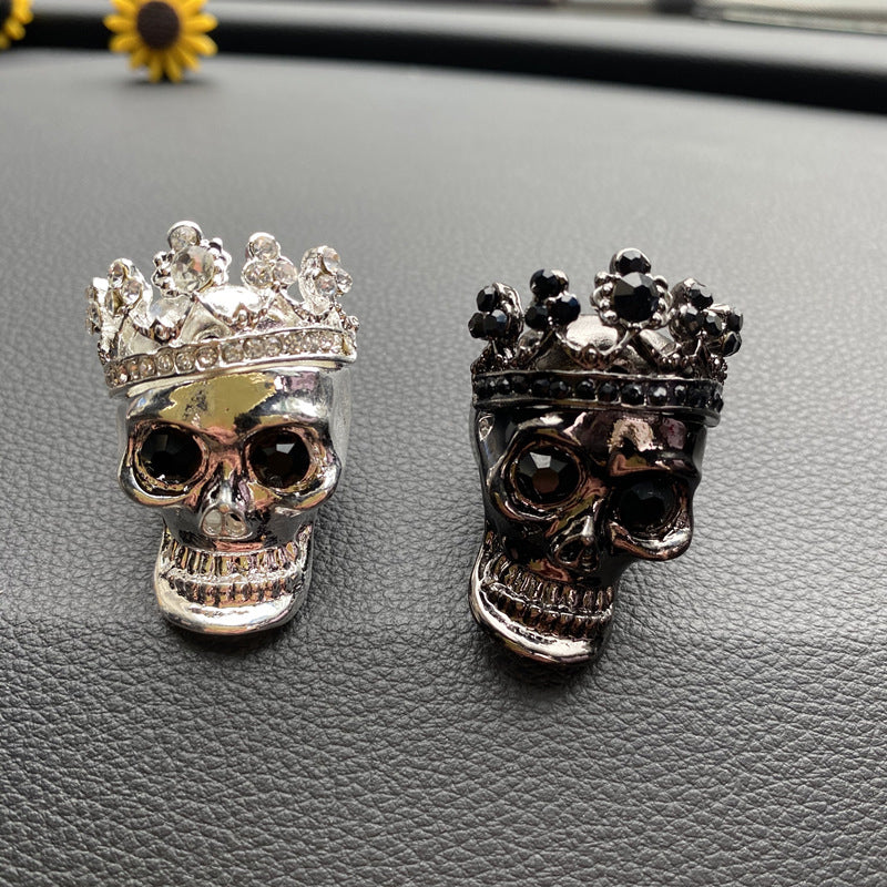 Retro Metal Skull Car Air Vent Perfume Clip