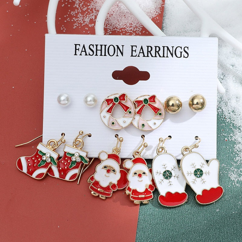 Christmas Stud Earrings Set