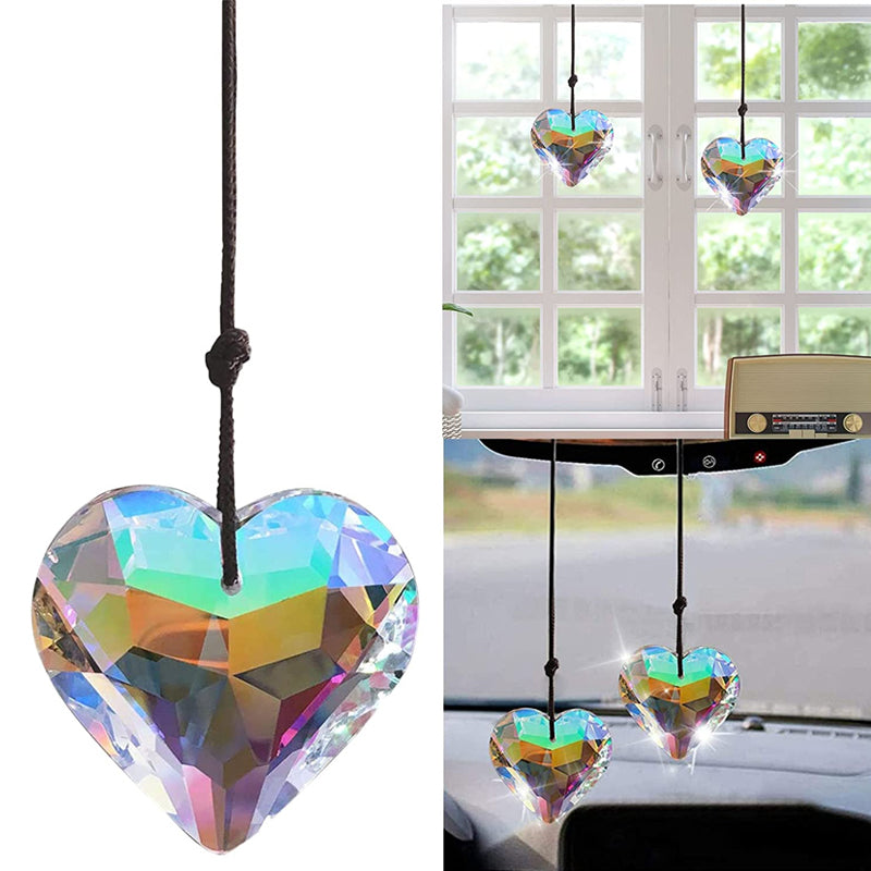 Crystal Heart Prism Pendant