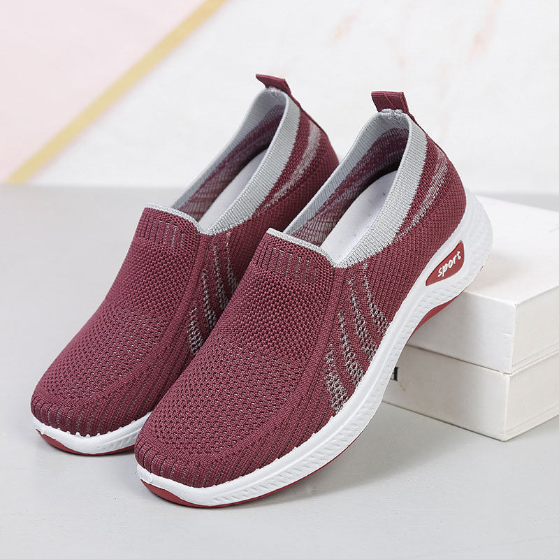 Soft Bottom Middle And Old Mother Shoes Fly Knitting Women's Shoes