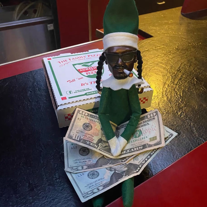 Snoop on a Stoop Christmas Elf Doll