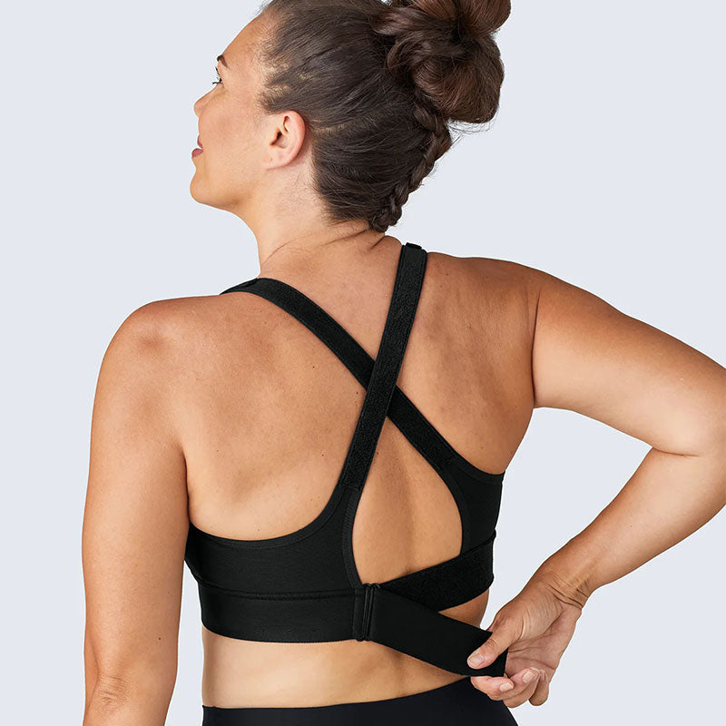 Plus Size Velcro Front Zip Sports Bra