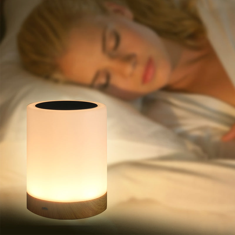 LED Colorful Wood Grain Rechargeable Night Light