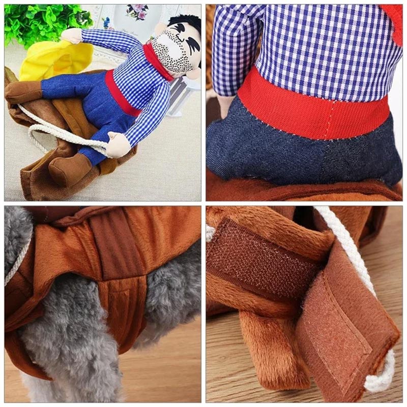 Halloween Pet Dog Cowboy Rider Costume