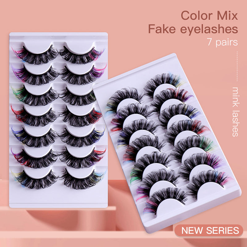 Colorful Thick Curling Eye Tail False Eyelashes