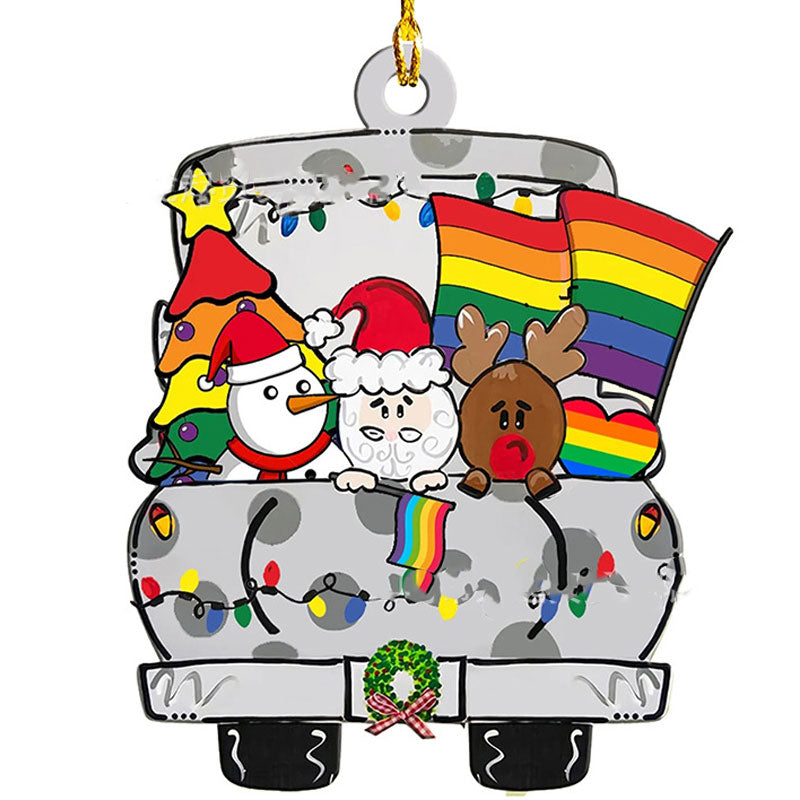 Rainbow Christmas Pendant Ornament