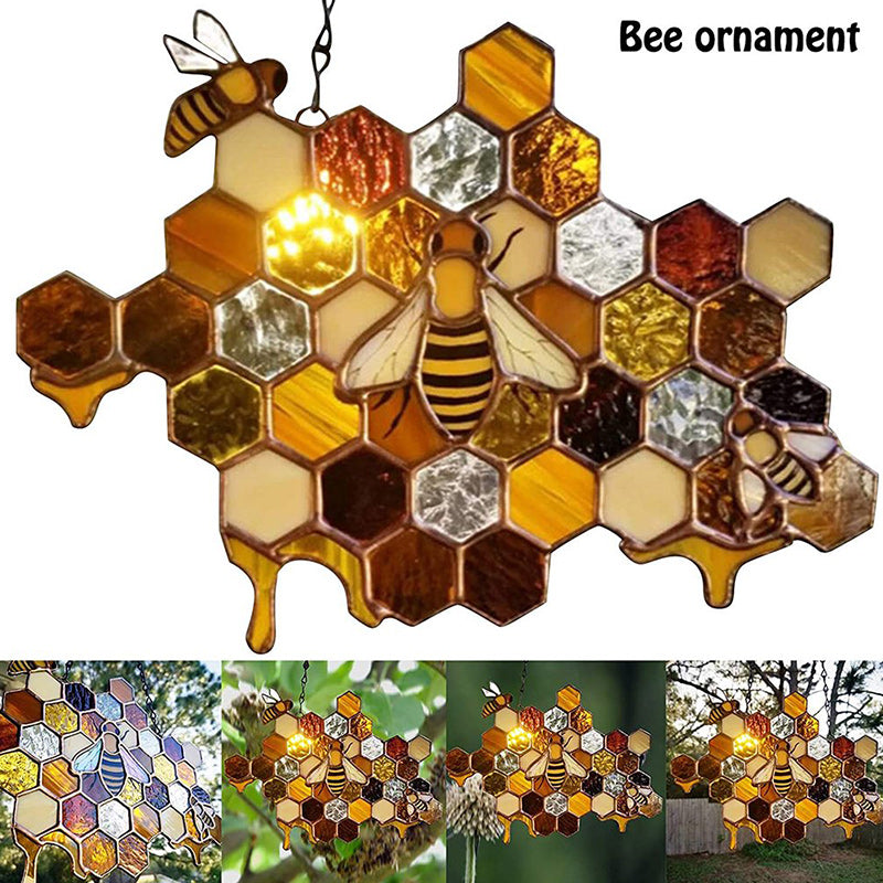 Stained Honeycomb Hanging Decoration