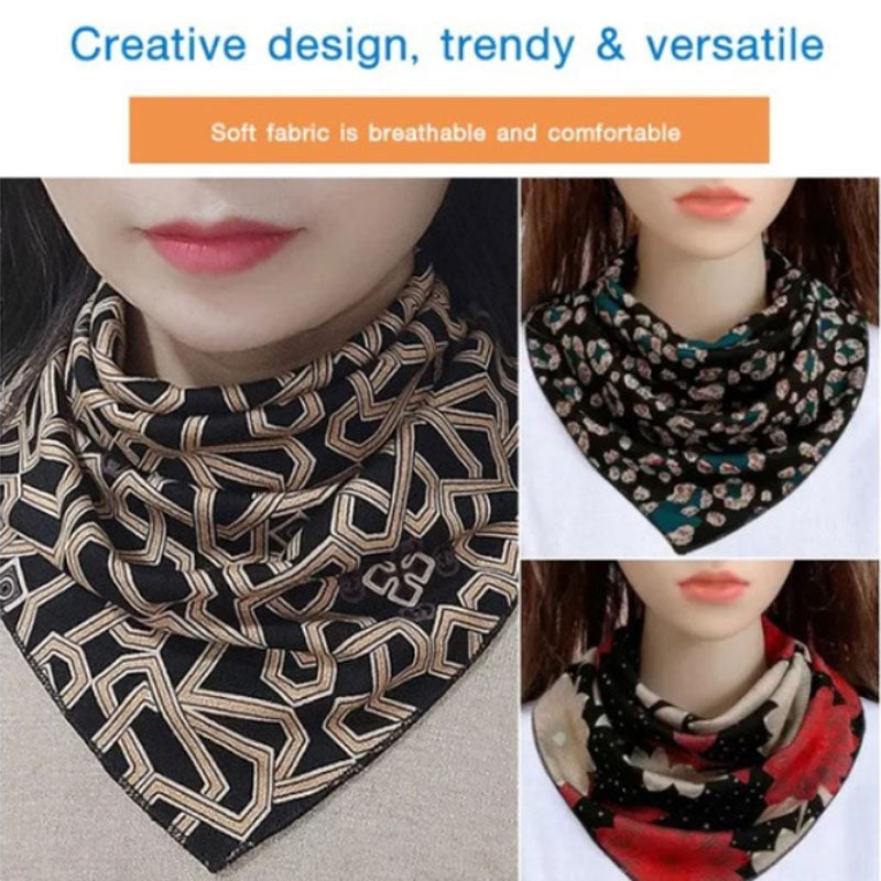 Women Versatile Neck Protection Windproof And Sun-proof Triangle Scarf