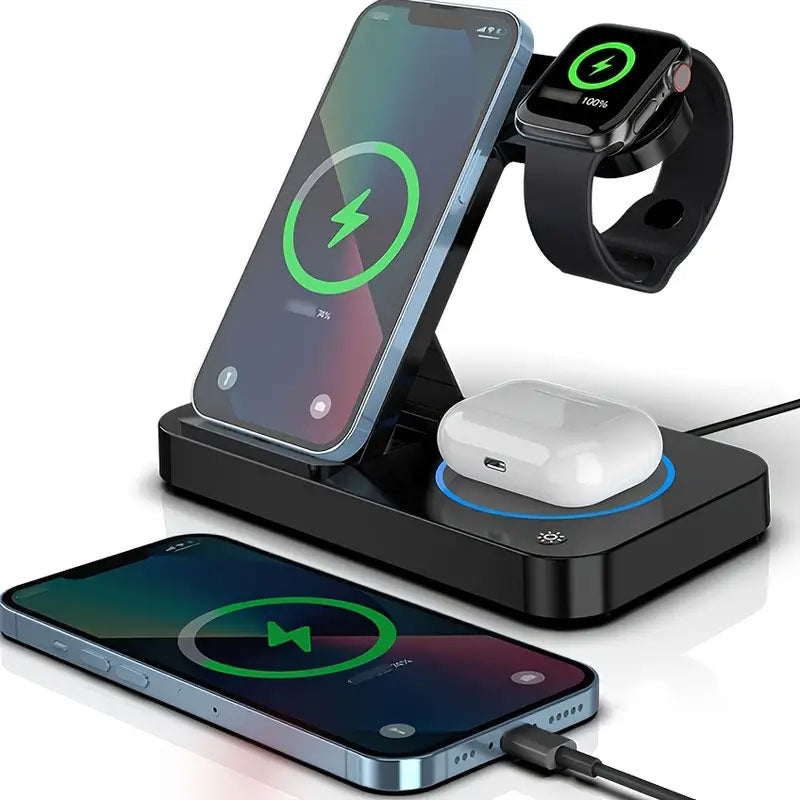 4 In 1 Foldable Wireless Charging Station