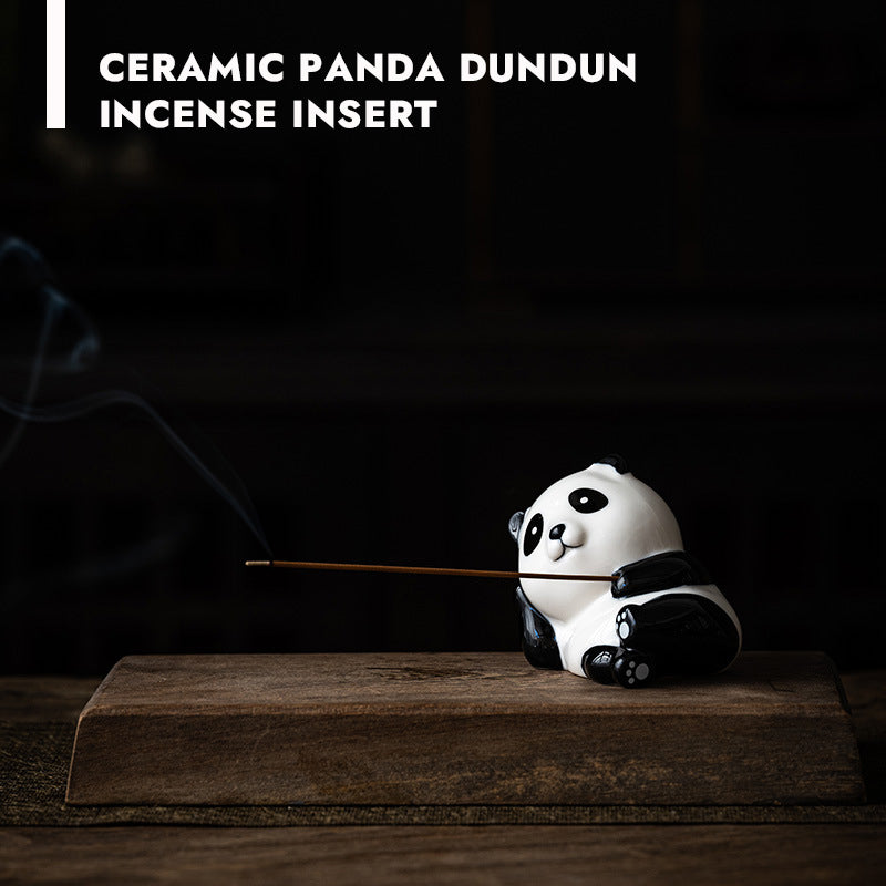 Ceramic Panda Dundun Incense Insert