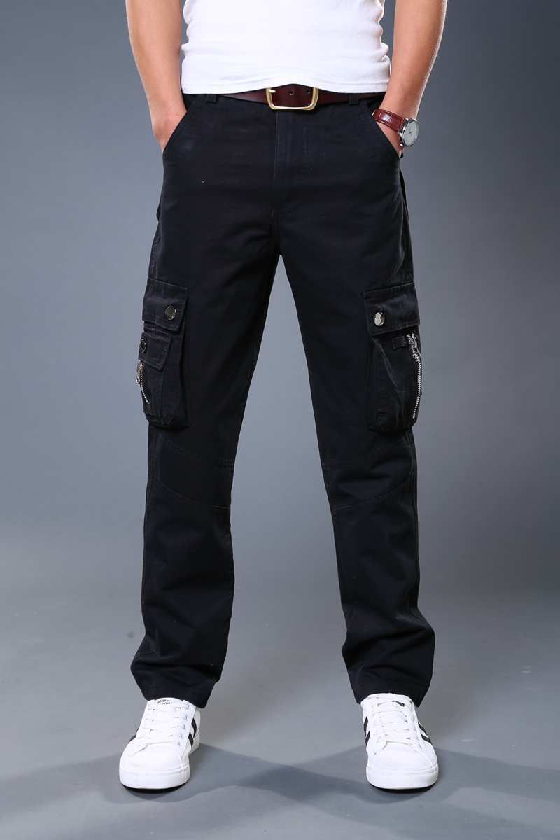 Winter Thickened Multi-Bag Pants