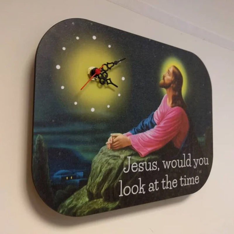 Funny Wall Clock Jesus