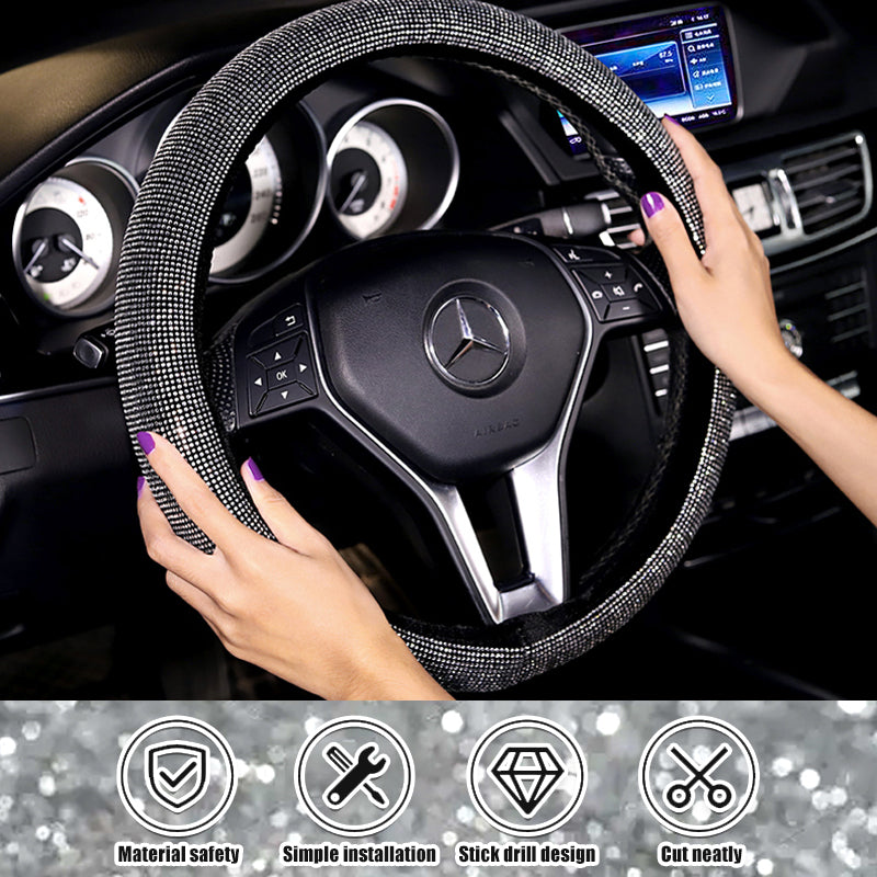 Rhinestone Steering Wheel Cover