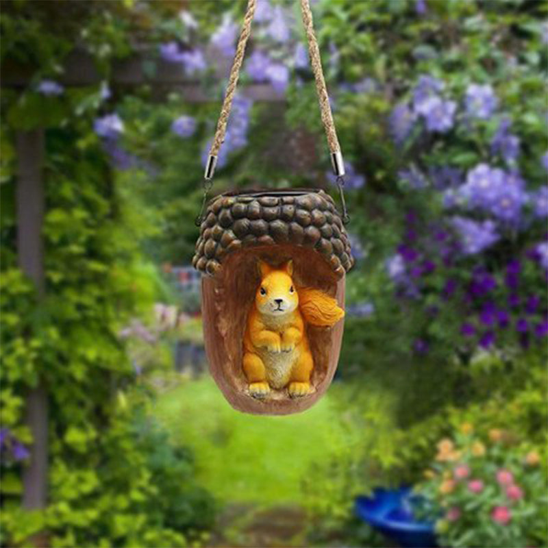 Squirrel Figurine Gift Solar Lamp