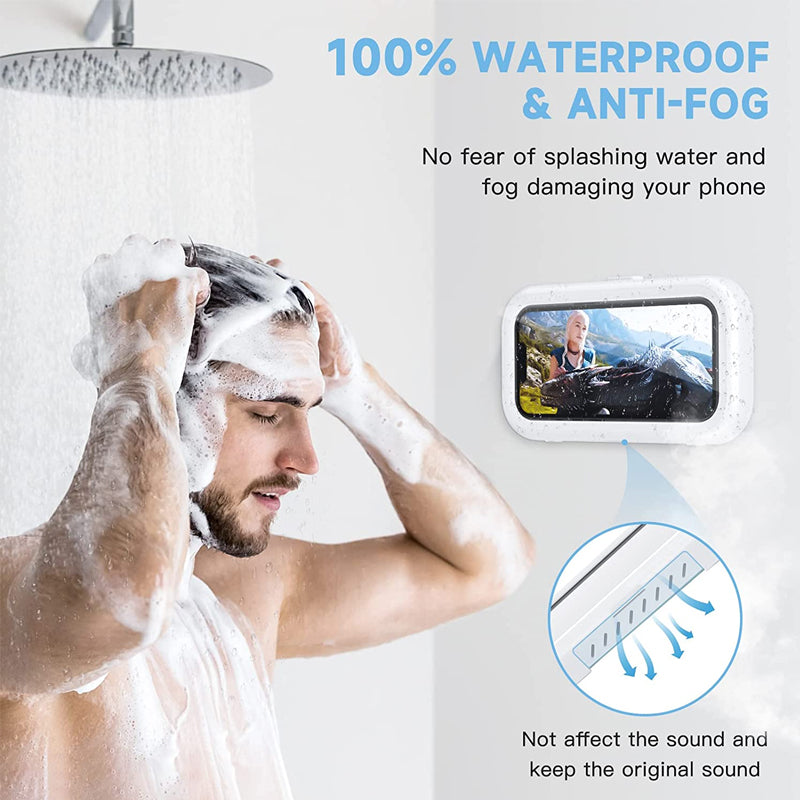 Hole-free Wall-mounted Waterproof Mobile Phone Holder