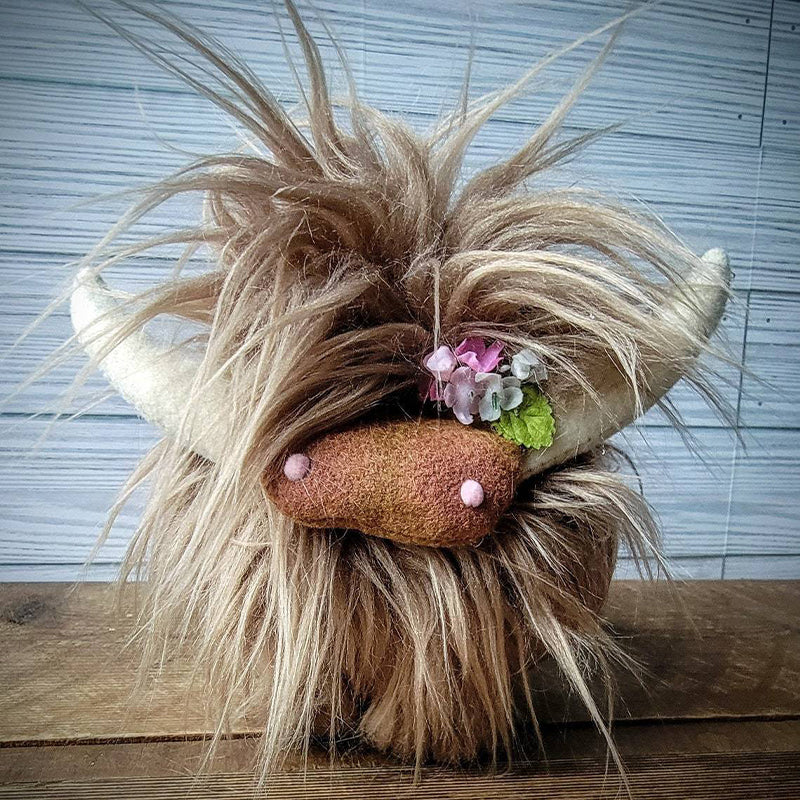 Long Haired Cow Toy Doll Decoration