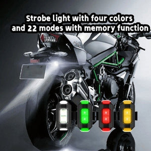 4 Colors LED Aircraft Strobe Lights & USB Charging