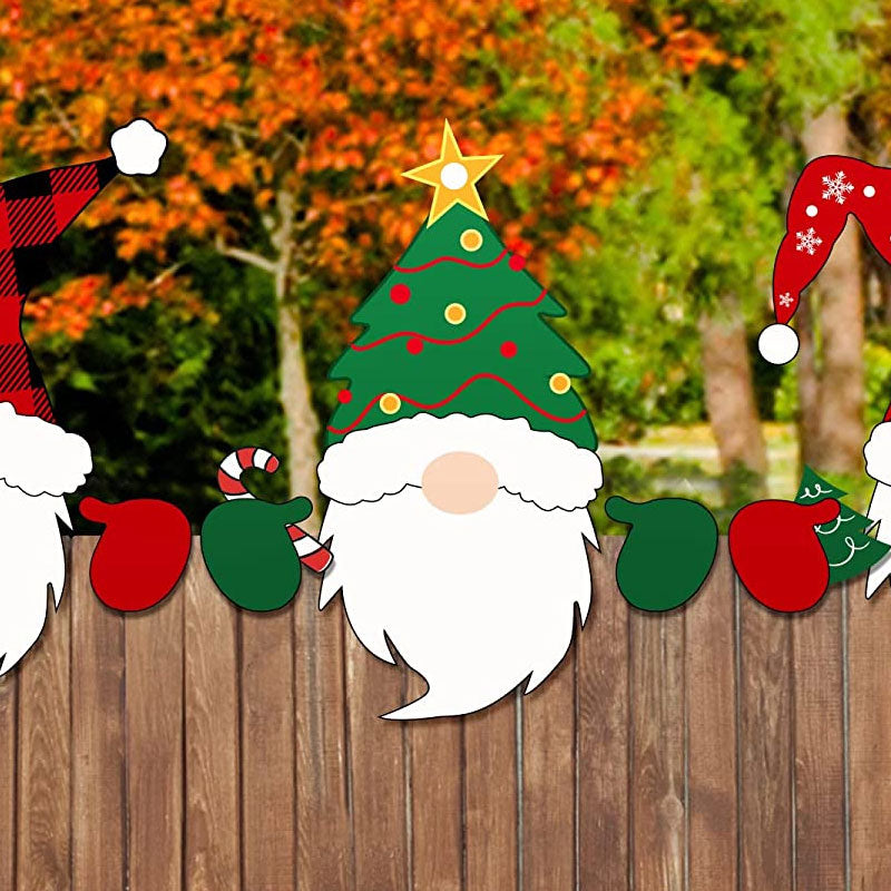 Christmas Fence Peeper Decoration