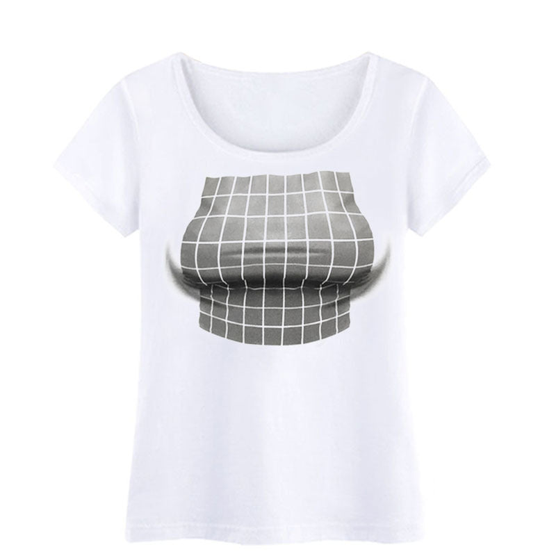 Illusion line T-shirt