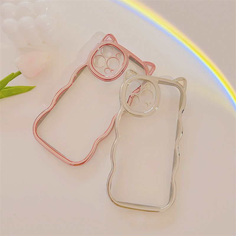 Electroplating Cat Ears Mobile Phone Case