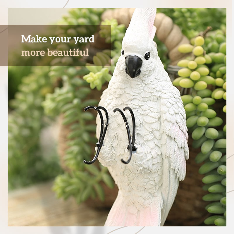 Garden Resin Parrot White Phoenix Pendant Decoration