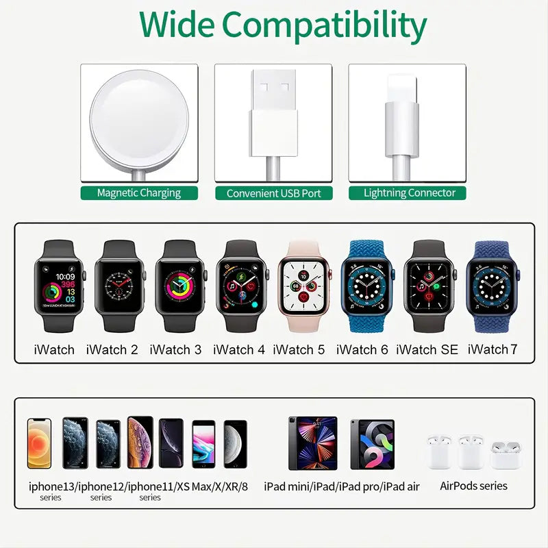 2 in 1 Smart IWatch Charging Cable