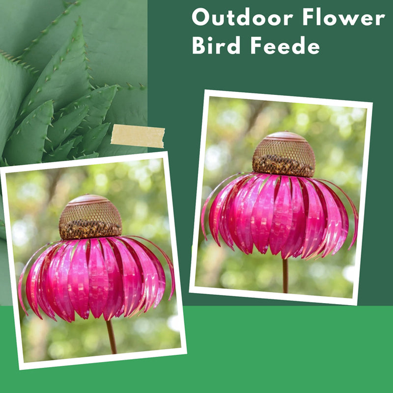 Outdoor Cone Flower Bird Feeder