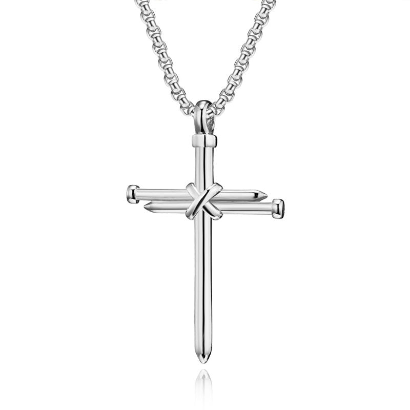 Nail Cross Necklace