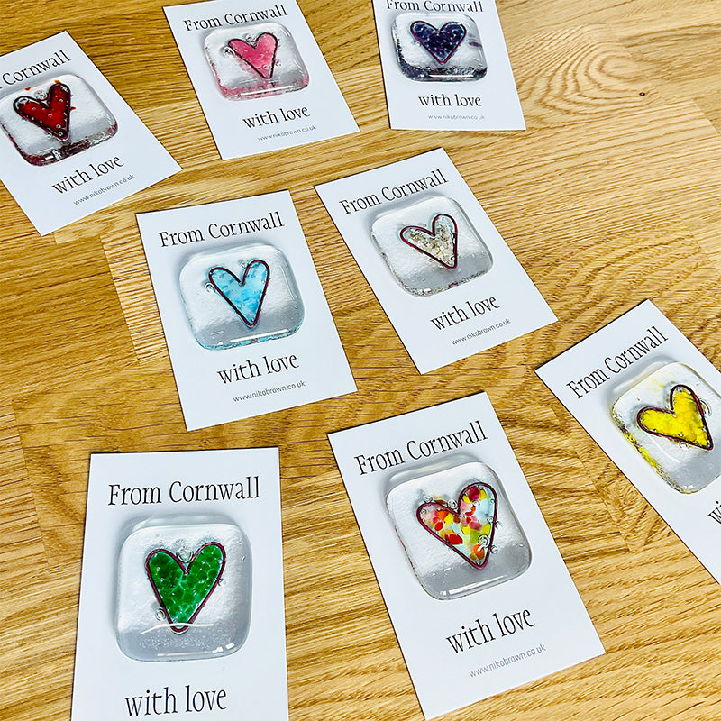 2023 Molten Glass Heart Pocket Token Gift