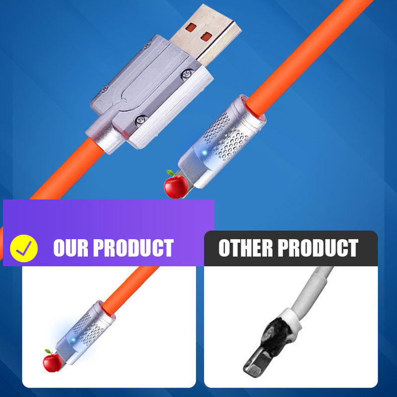 Zinc Alloy Silicone Data Charging Cable