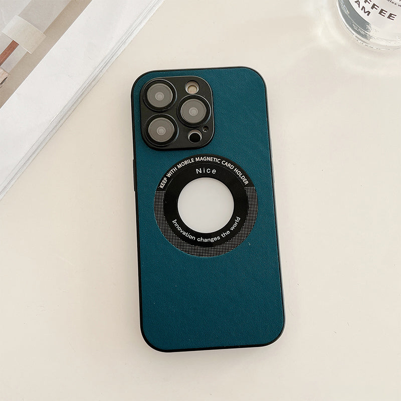 Magnetic Leather Phone Case