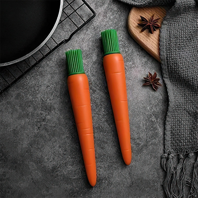 Cute Carrot Silicone Oil Brush