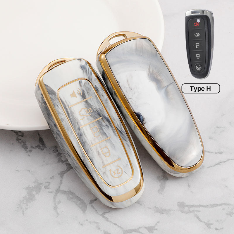 For Ford-Car Rhinestone Keychain Key Case