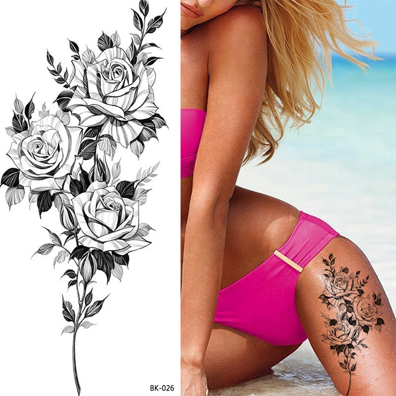 Sketch Flower Full Body Tattoo Sticker