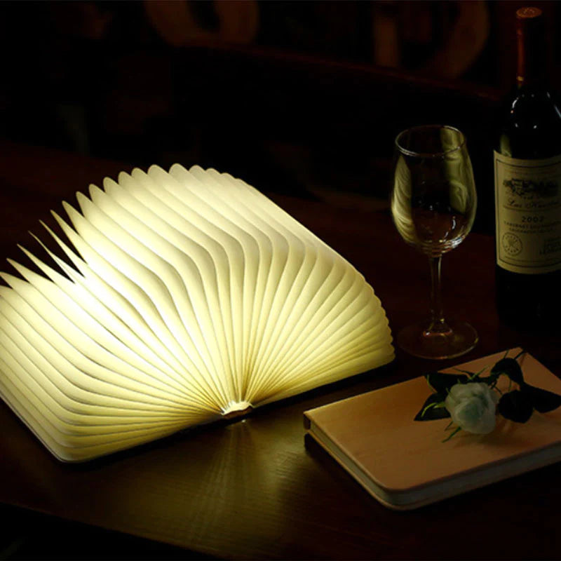 Creative Gift Atmosphere Desk Lamp With Rechargeable Leather Book Lamp