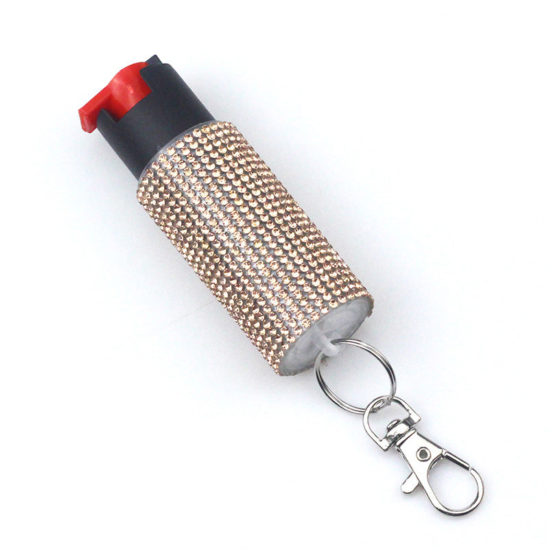 Self Defense Spray Diamond Keychain