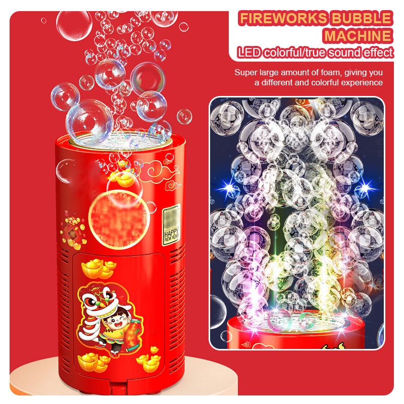 New Year Gift Fireworks Bubble Machine