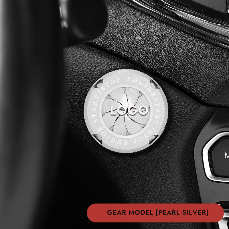 Car One-button Start Button Decoration-Gear