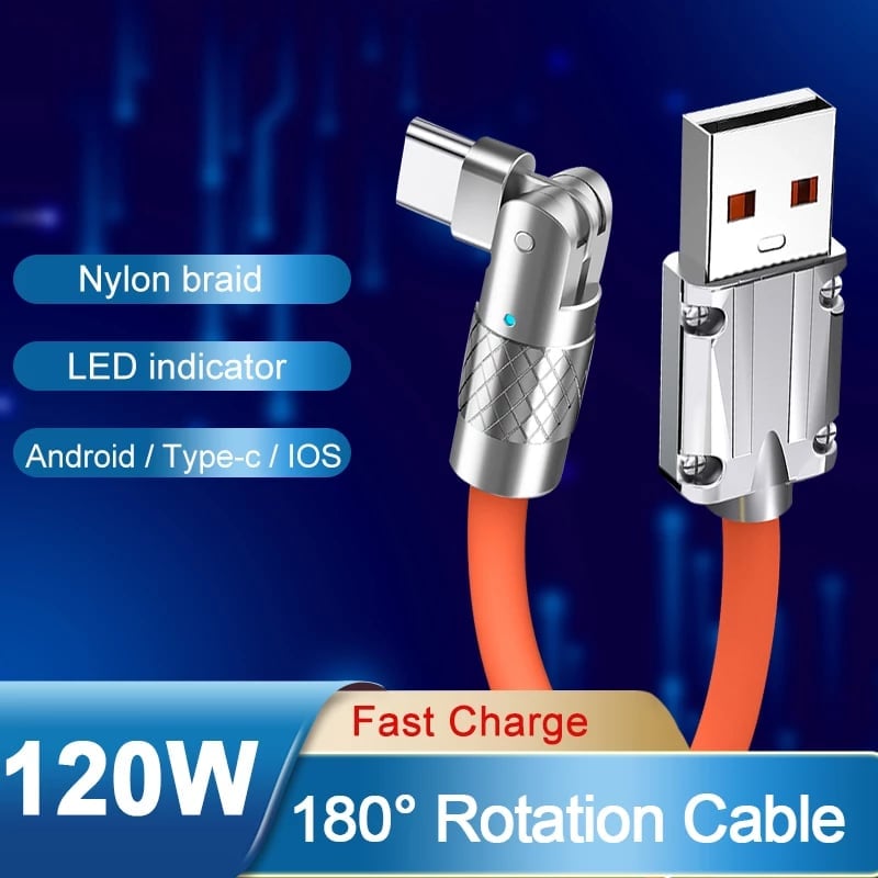 (🎅Early Christmas Sale) 180° Rotating Fast Charge Cable