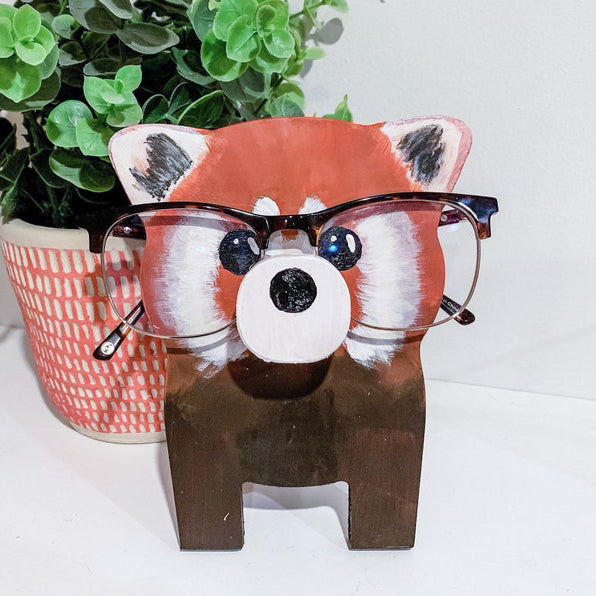 Red Panda Glasses Stand, Gift For Mother