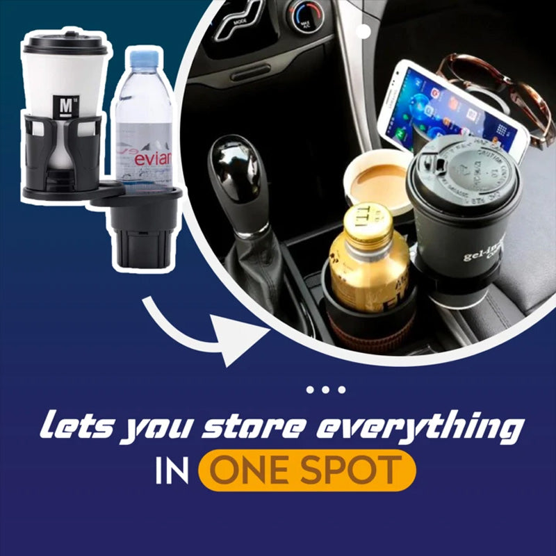 Dual Cup Holder Expander for Car, 2-in-1 Multifunction Car Drink Expander Adapter