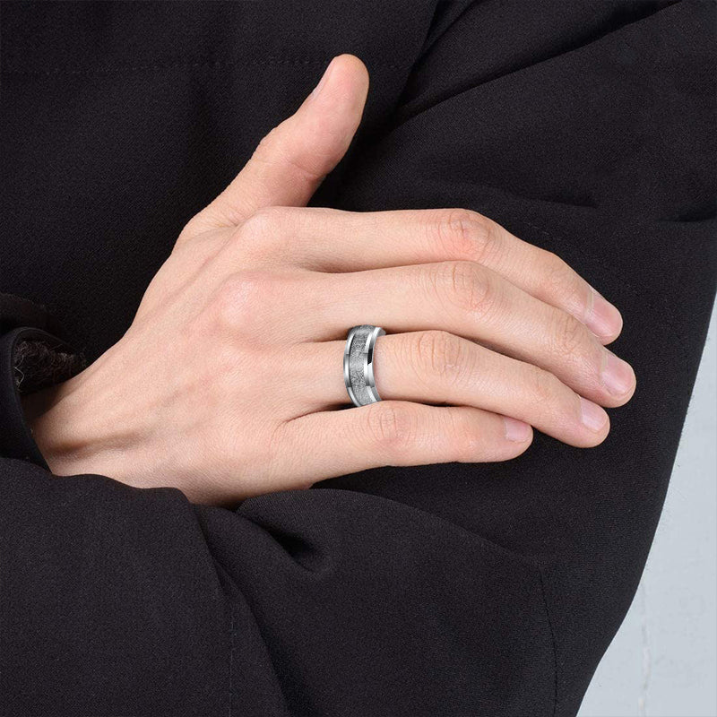 Folbom - Rime Pattern Stainless Steel Ring