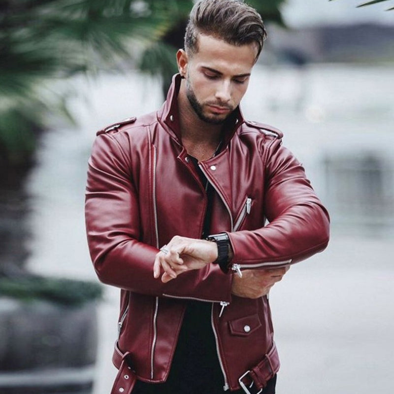 Fashion Slim Leather Jacket