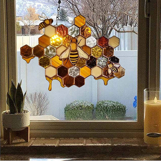 Stained Honeycomb Hanging Decoration