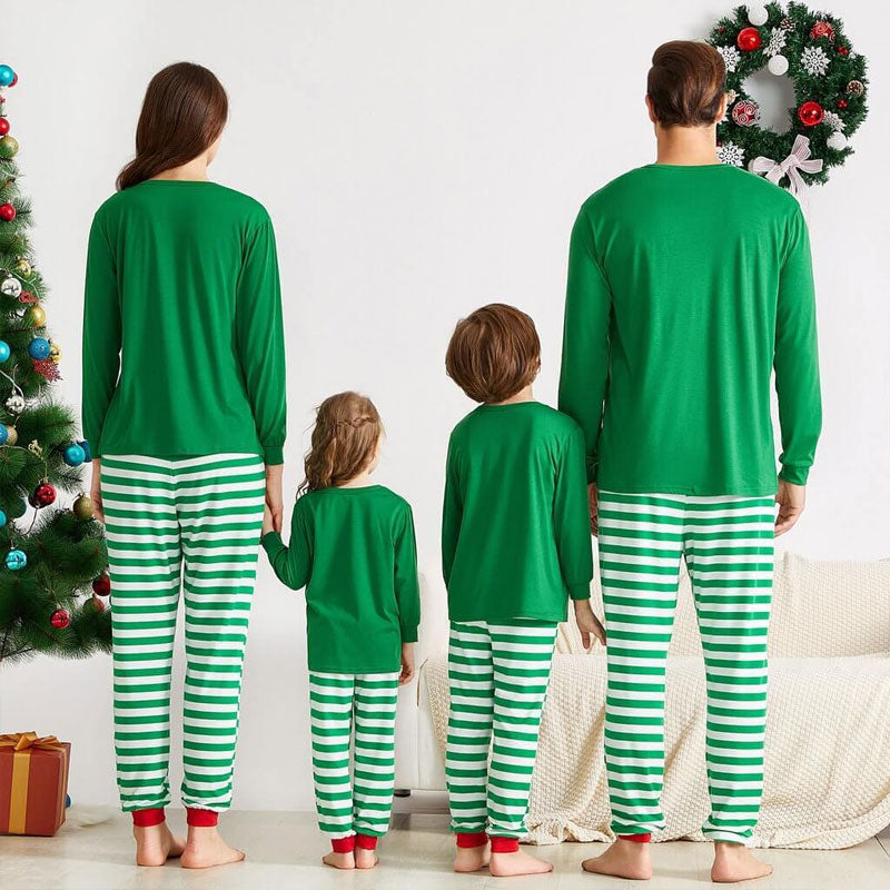 What The Elf ' Funny Family Christmas Pajama Set in Green