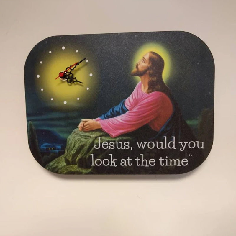 Funny Wall Clock Jesus