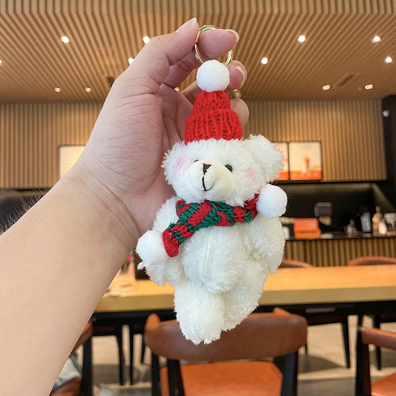 New Year's Bear Plush Keychain