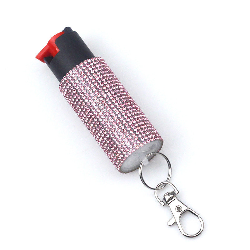 Self Defense Spray Diamond Keychain