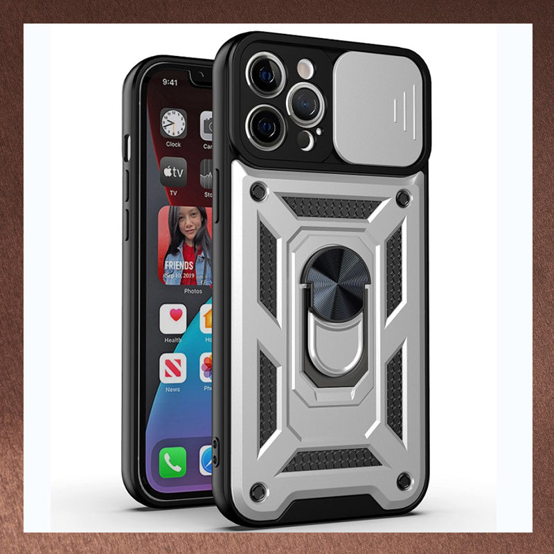 New Push Window Ring Bracket Mobile Phone Case